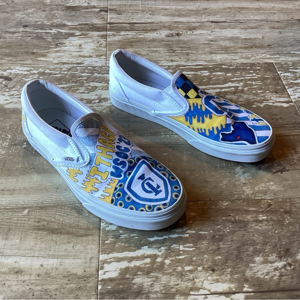 VANS Custom Painted Ithaca WSOC 23 Classic Shoes Women's 9